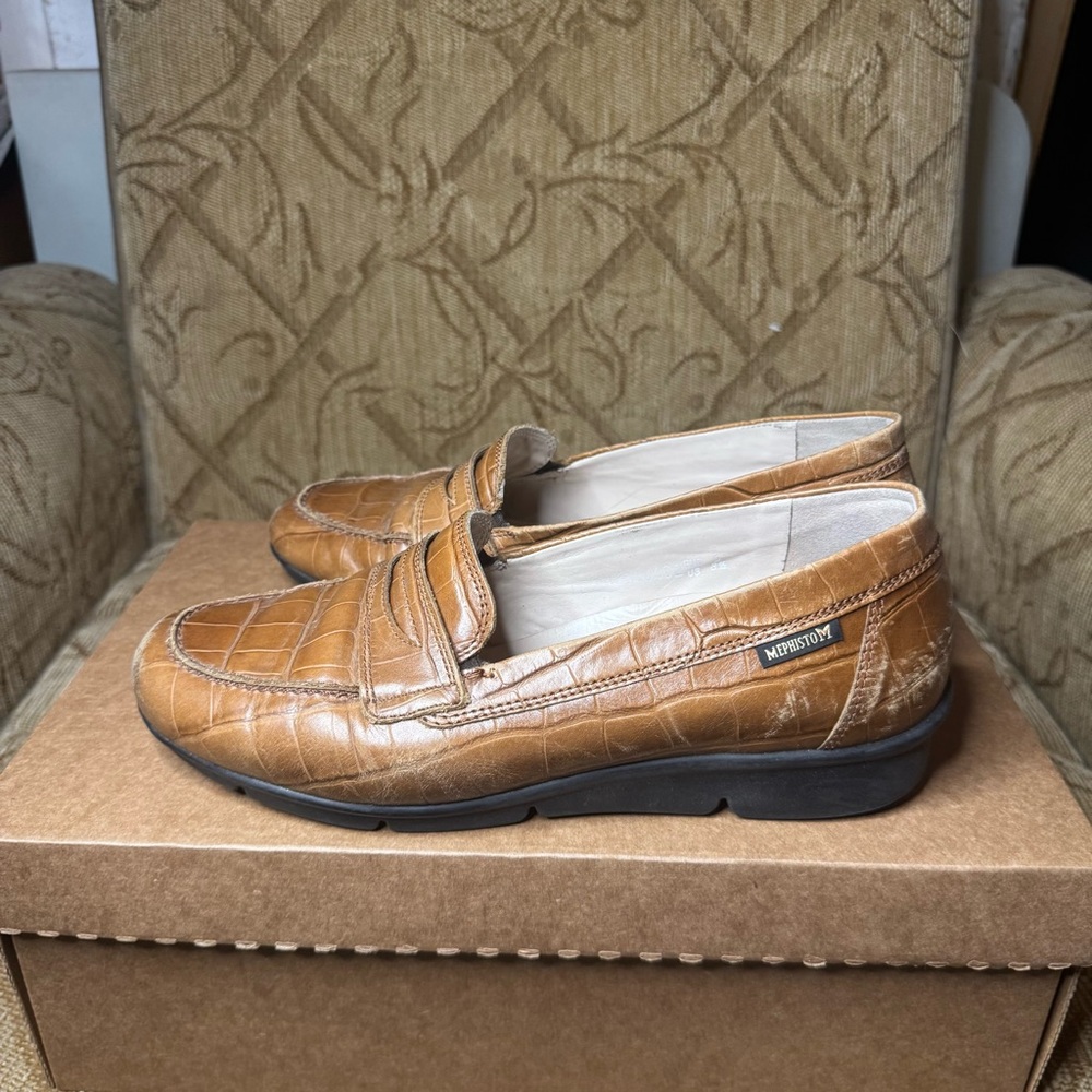 Mephisto Diva Leather‎ Moccasin Flats 8.5 Women’s Cool-Air Comfort  Shoe
